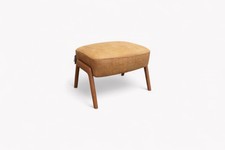 Hendricks Leather Footstool, Demetra Light Tan