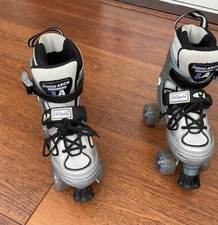 LA Sport Roller skates, Adjustable, UK size 13 Child - size 3  quad boot skates,