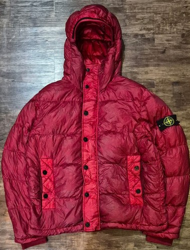 Stone island red dyed down - island,