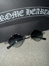 Chrome Hearts Diamond Dog Men's Sunglasses Black Silver With Case And Bag