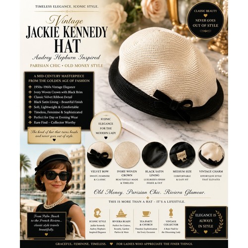 Vintage jackie kennedy hat - vintage,