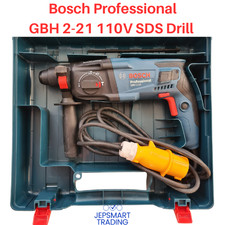 BOSCH PROFESSIONAL 110V Rotary Hammer Drill with SDS Plus GBH 2-21 & Kit Box!