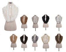 Women Ladies Fashion Faux Fur Winter Fluffy Collar Scarf Shawl Wrap Stole Scarfs