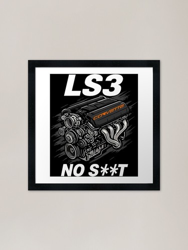 Ls3 engine framed - art, print