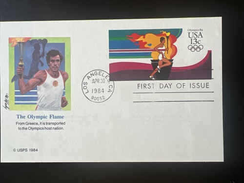The olympic flame - olympic, postcard