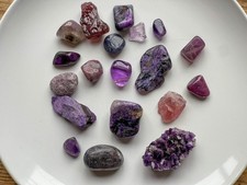 ? Purple Crystal & Gemstone Collection 330g — Mixed Natural Stones (2–5cm)