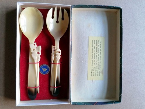 Genuine horn fork spoon and - genuine,