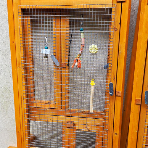 Wooden bird cage - wooden, aviary