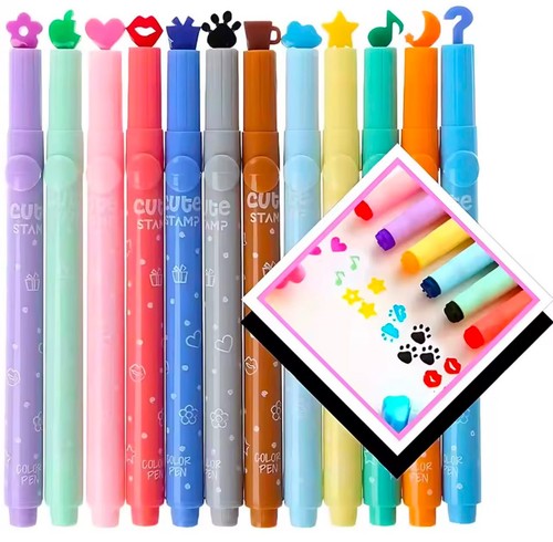 Stamp highlighter pens candy - pens,