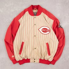 Vintage 80s Cincinnati Reds Bomber Jacket XL Made in Korea Men's Baseball