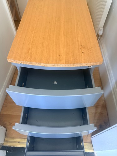 Grey oak effect - grey, bedside