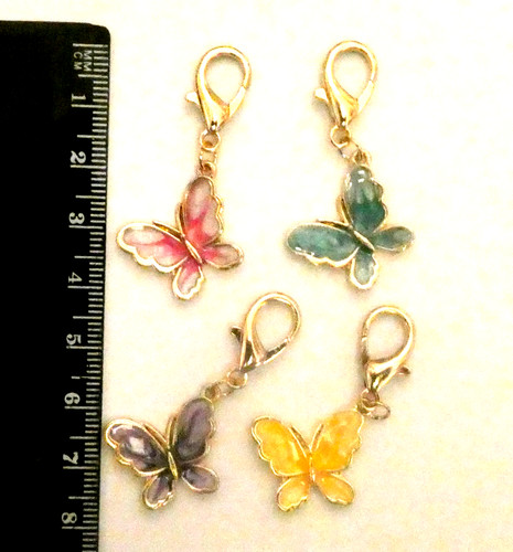Enamel butterfly gold plated - enamel,