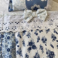 New Charming Handmade Dolls Patchwork Quilt, Matching Pillow.Doll Bedding Set.