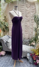 Maxi Dress Cadbury purple Sweetheart Simon Jeffrey Design Size 10-12 UK Stretchy