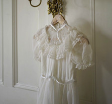 white cream vintage lace girl dress children