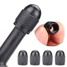 4x Black Bullet Cap Car Tire