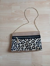 Dune leopard print ladies hand bag with chain. used