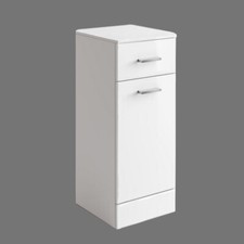 Bathroom Cloakroom Laundry Unit 300x300 mm Gloss White Cabinet Storage Furniture