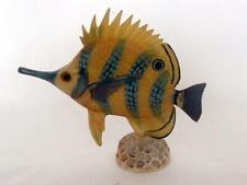 TROPICAL SALTWATER BUTTERFLY REEF FISH,CHAETODONTIDAE,6" RESIN MOUNTED ORNAMENT