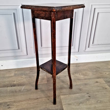 Antique Oak Plant Stand –