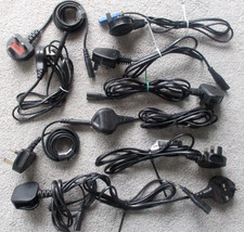 10 x  C7 - Figure 8 Power Lead Mains Cable Cord UK 3Pin Plug Fig 8  - Tested