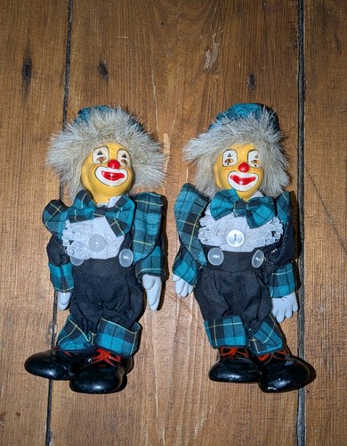 Vintage porcelain clown - vintage, dolls