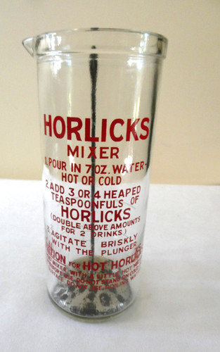 Horlicks vintage glass - horlicks, mixer