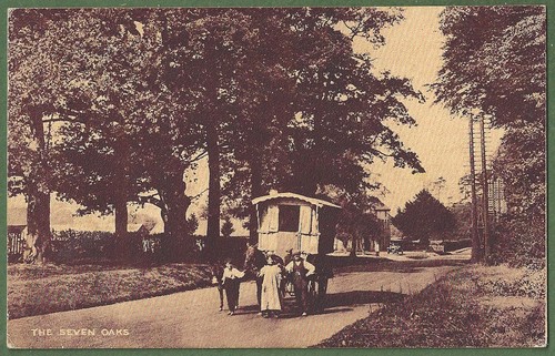 Gypsies caravan the road - the,