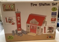 Tidlo Wooden Fire Station Toy