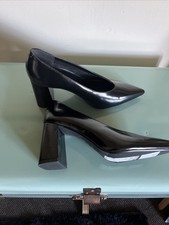 Chunky Heel Black Patent
