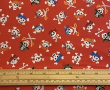 Fat Quarter Pirate Skulls