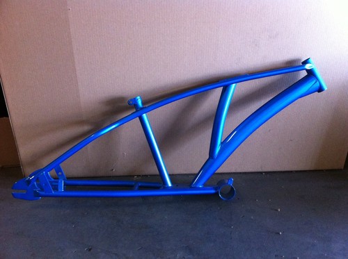 Blue chopper bicycle frame - chopper, 1"
