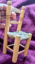 Vintage Van Gogh style Wooden Chair For Doll or ornament - wood  (Bx 210))