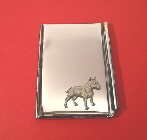 English bull terrier motif - terrier, on