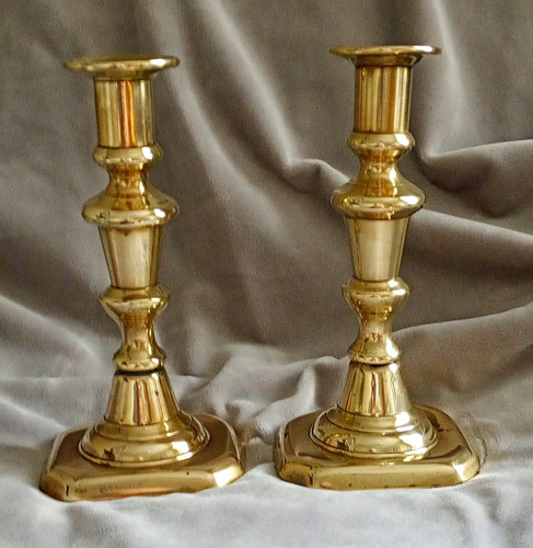 Pair victorian brass - victorian,