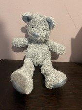 Tesco Stores - Cuddle Me Blue Bear - Soft Plush Toy Beanie Teddy 12"