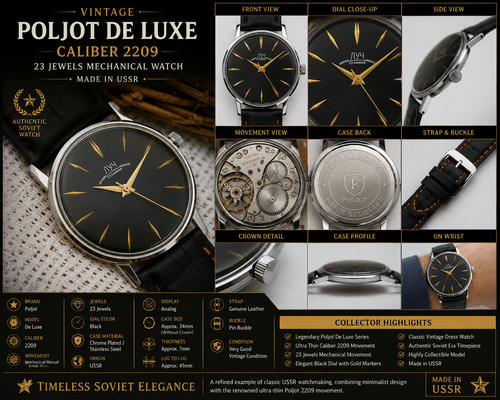 Vintage poljot luxe 2209 - vintage,