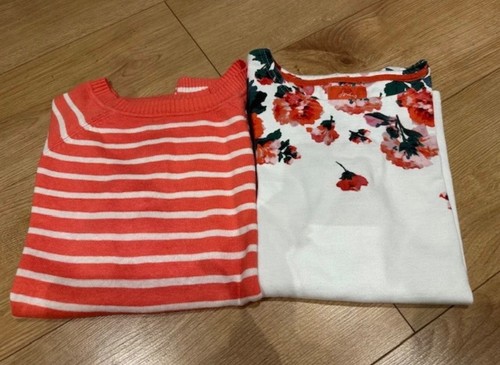 Joules floral top striped - +,