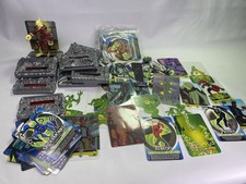 Ben 10 Figure Stands & Trading Cards Bundle 9  Stands 52 Cards 2 Figures