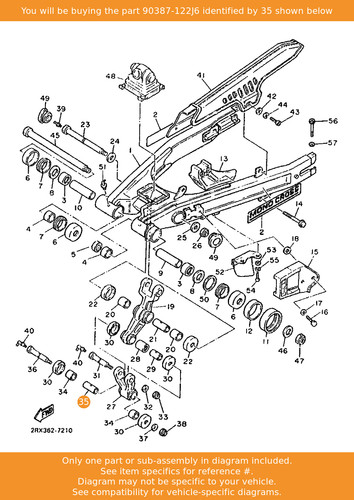 Yamaha collar 90387 122j6 oem - collar,,