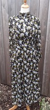 Zara Floral Chiffon Midi Dress