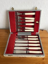Firth Staybrite Antique Silver Cutlery Set In Box