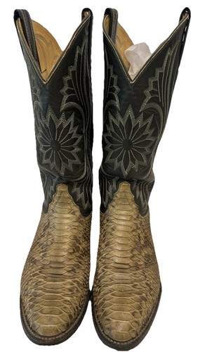 Mens tony lama python snake - 8d,