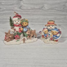 Cherished Teddies Star & Frank And Helen Christmas Decorations Figurines Vintage