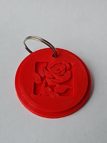 Labour party rose keyring - rose,