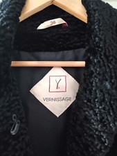 Vintage Vernissage Astrakhan ( faux) coat   .Black .  Hook Fastening . 