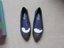 Moshulu, 'Cinnamon Pew Metel' Sparkly Leather Ballet Pumps, Little Worn, size 3