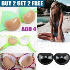 Silicone Bikini Fillets Inserts Gel Bra Pads Breast Stick On Push Up Enhancers