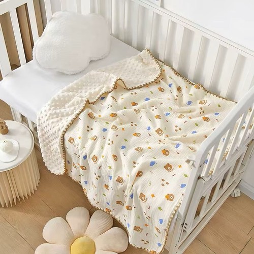 Muslin cotton minky baby - muslin, &