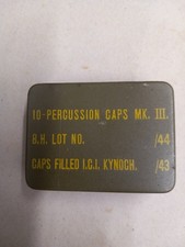WW2 BRITISH ARMY, Percussions Caps Tin empty. Dated 44/43